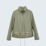 Giubbino spalmato e trapuntato con cappuccio EC2466 MENTA MARICLA 