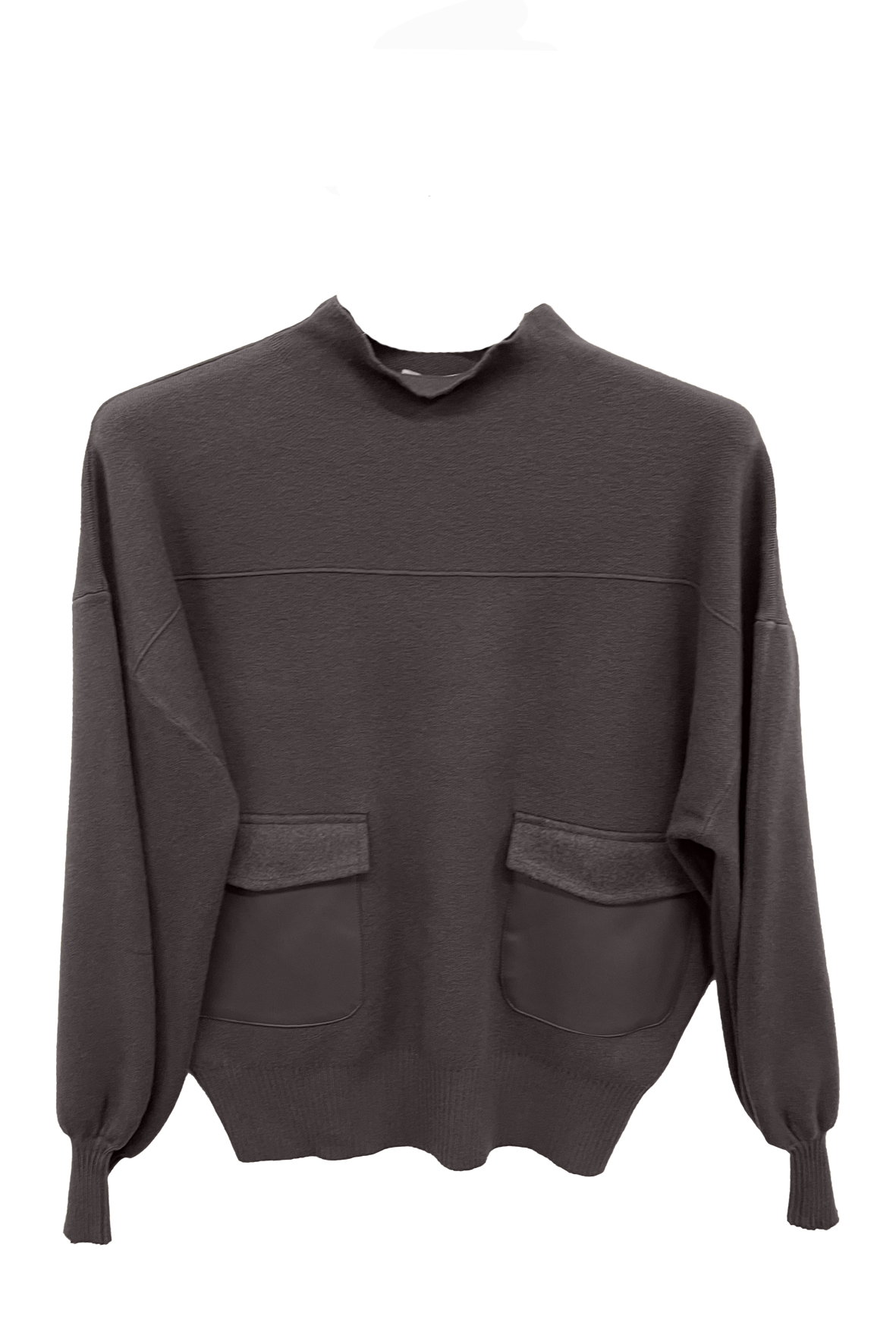 maglia vulcano tasca ecopelle A26IMP03058 GRIGIO MARICLA 