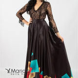 Gonnellone fantasia con body pizzo ANT19620SH NERO ANTILLE ELEGANCE 