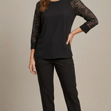 casacca con ricamo macramè FFALESSIA NERO MARICLA 