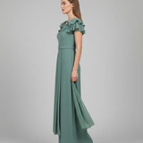 tuta con rouche spalle SH404TU SALVIA SHARON 