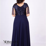 con paiette pioggia JC34829 BLU MARICLA ELEGANCE 