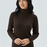 Maglia 100% lana  collo alto CF4405 MORO CARLA FERRONI 