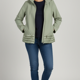 Giubbino spalmato e trapuntato con cappuccio EC2466 MENTA MARICLA 