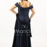 abito lungo scollo omerale SH854AL BLU SHARON 