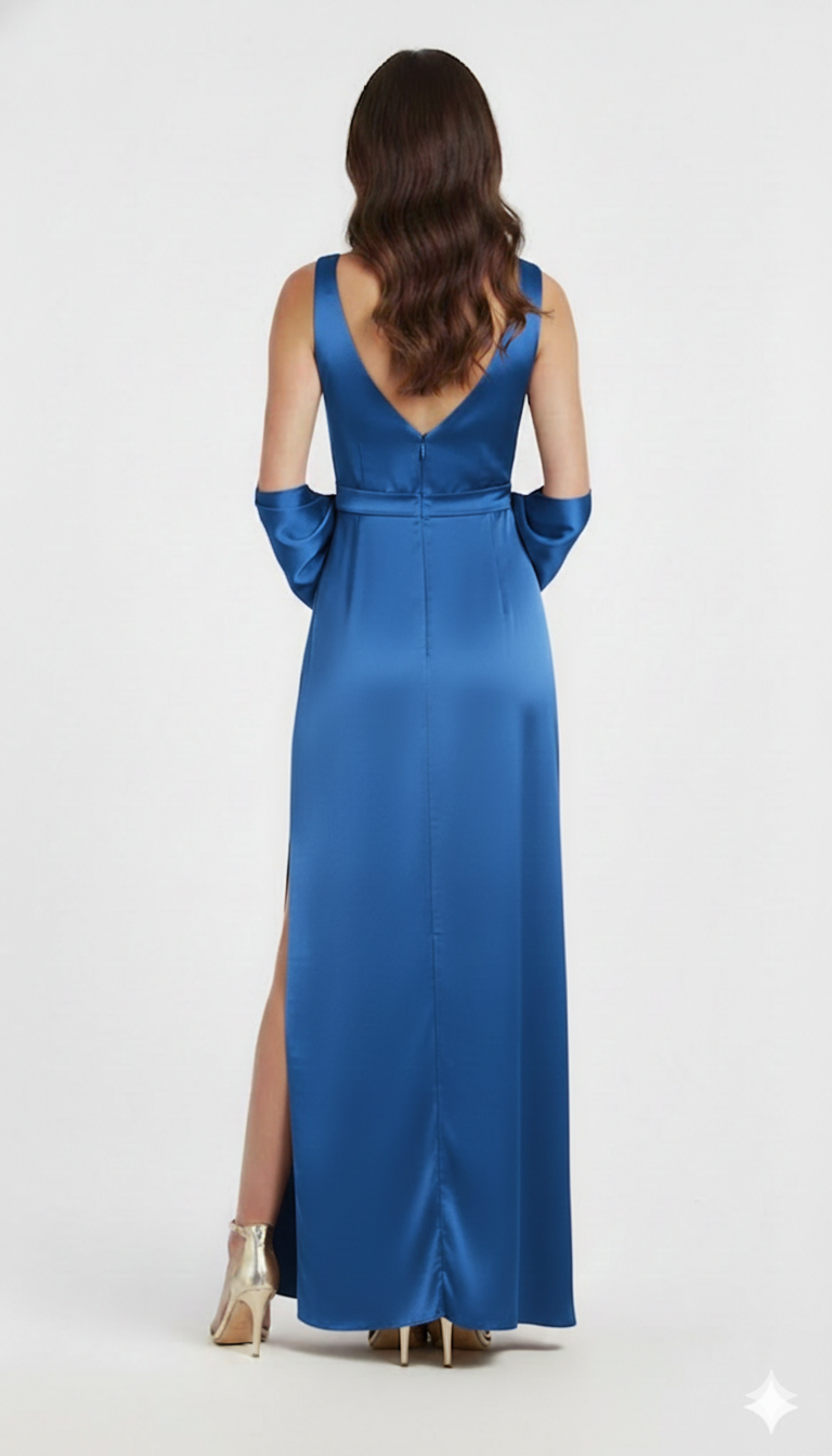 Abito con spacco e scollo a cuore JC35424 ROYAL MARICLA ELEGANCE 