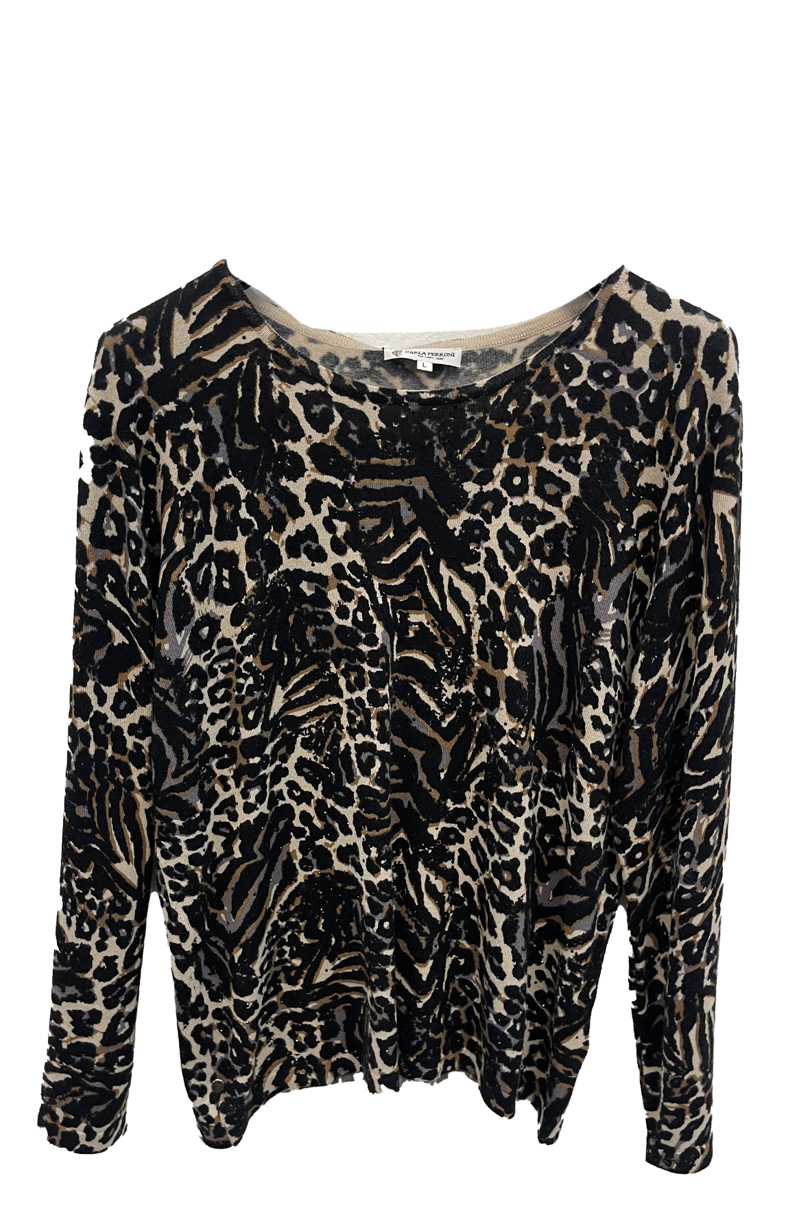 Maglia fantasia CF26319 NERO CARLA FERRONI 
