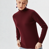 Maglia 100% lana lupetto lavorato CF4399 AMARONE CARLA FERRONI 