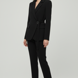 tailleur con giacca incrocio LIBERTY NERO MARICLA 