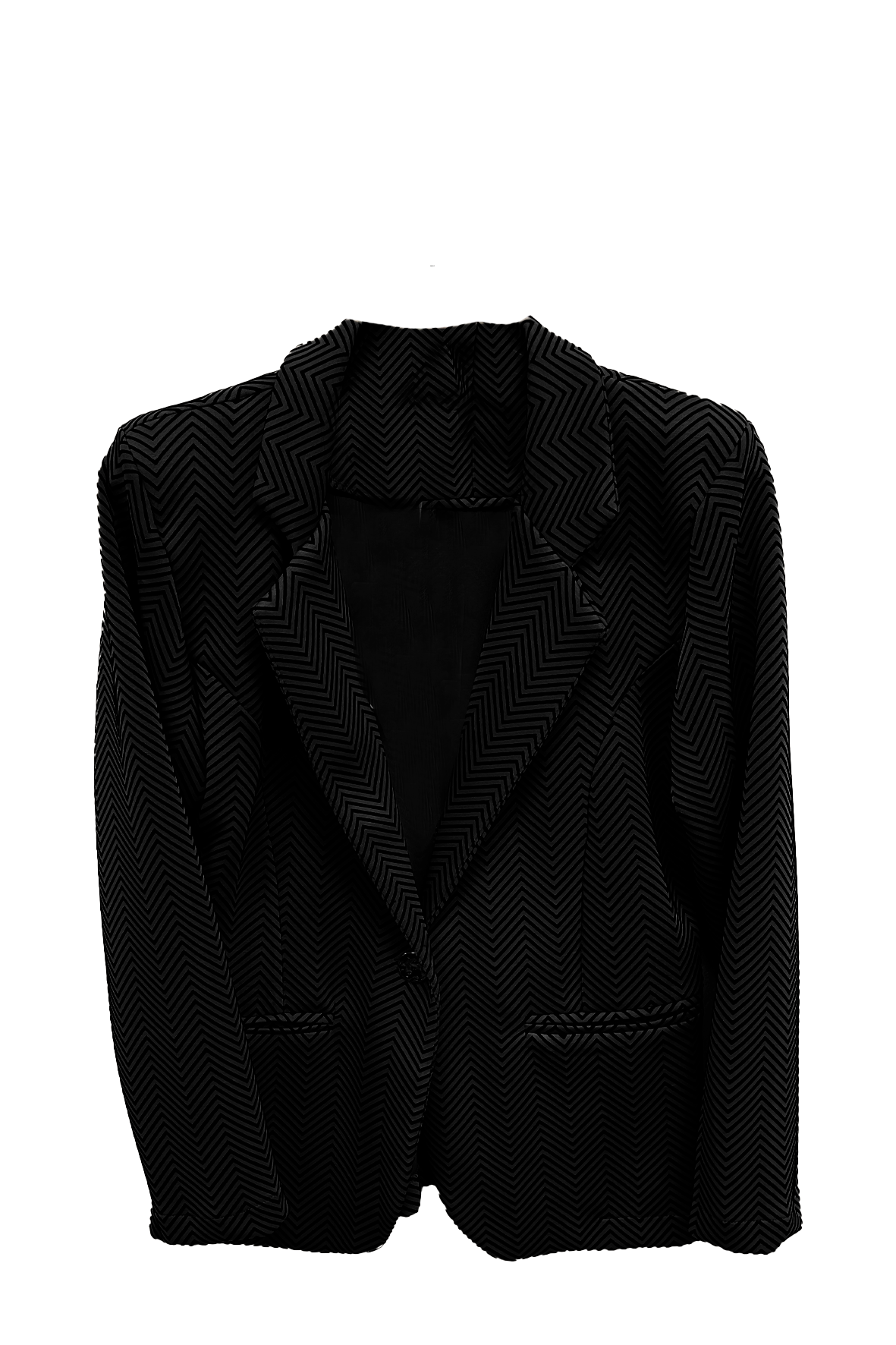 Giacca Elegante a Fantasia Chevron RF8014 NERO MARICLA 