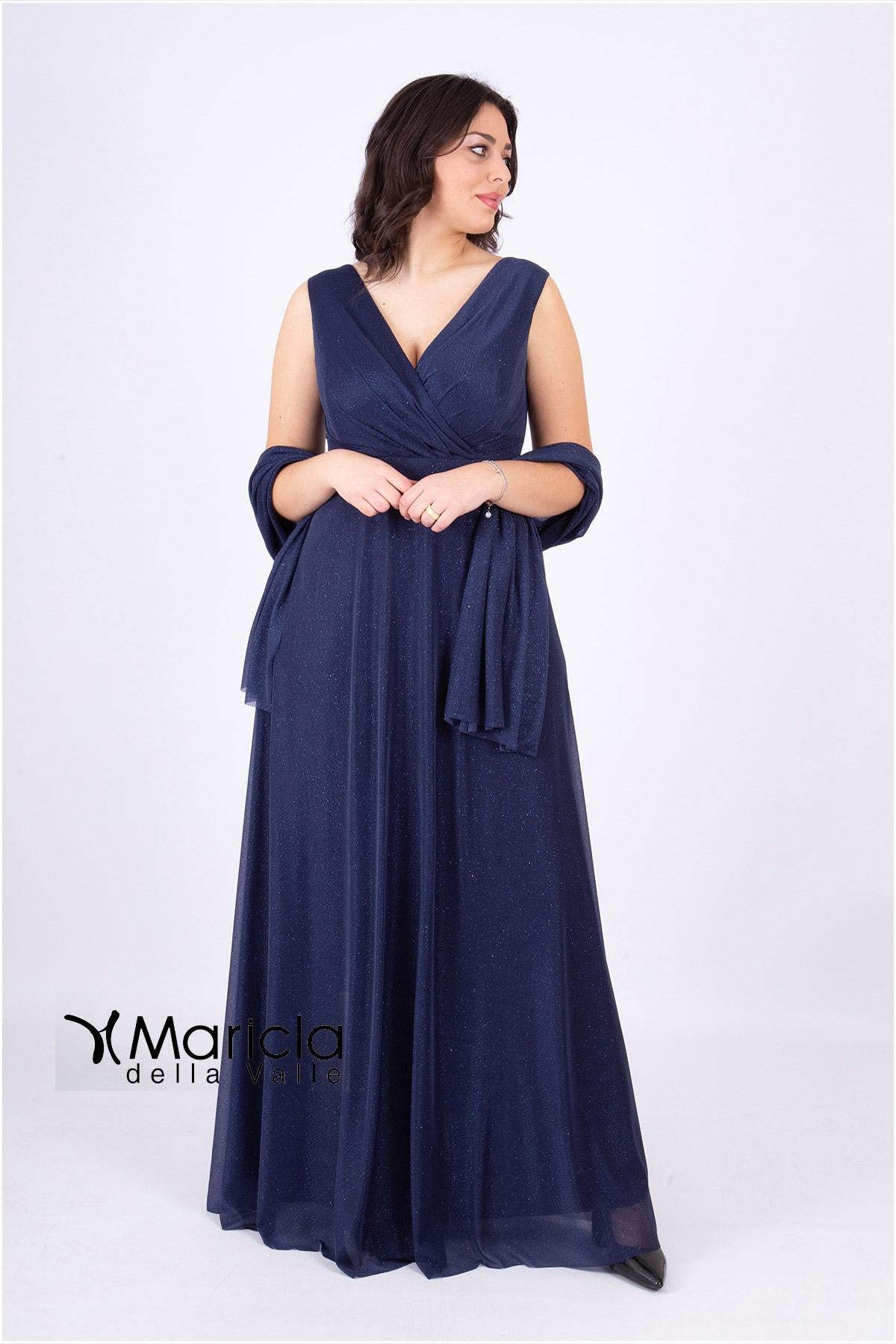 lungo fasce glitter BB28337 BLU MARICLA ELEGANCE 