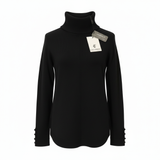 Maglia 100 % lana collo alto CF4340 NERO CARLA FERRONI 