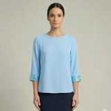 Blusa Elegante con Polsini in Paillettes FFSUSY CELESTE MARICLA 