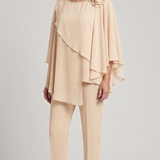 casacca con fiore e pantalone SH624CP CREMA SHARON 