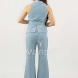 tuta doppio petto smoking con cintura SH911TU POLVERE SHARON 