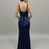 Abito a sirena con corpetto JC35420 BLU MARICLA ELEGANCE 