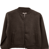 giacca zip panno e lana A26IMP03060 MORO MARICLA 