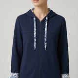 Felpa con Zip e Dettagli a Fantasia GR1980 BLU MARICLA 