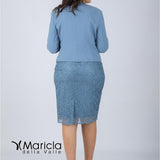 tubino pizzo con giacca GU570 POLVERE MARICLA ELEGANCE 