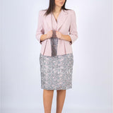 tubino con giacca lavorata SP0022 ROSA SONIA PENA 