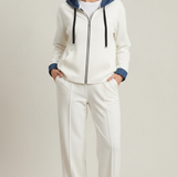 Completo Jogging Chic in Interlock  Eleganza Sportiva e Comfort Premium ANEMONE BIANCO MARICLA 