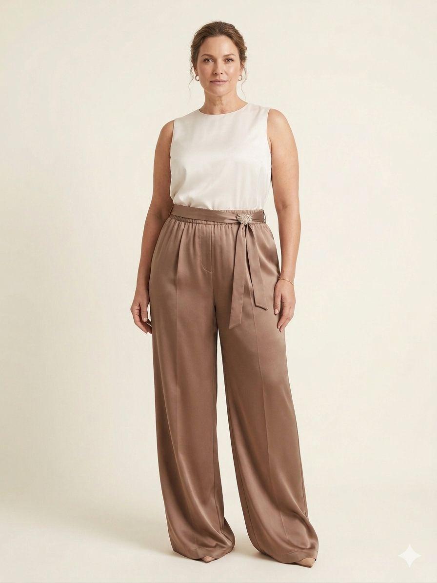 Pantalone con fusciacca a gioiello LIB26231 CAFFE MARICLA 