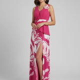 abito lungo con baschina e fantasia SH503AL AMARENA SHARON 