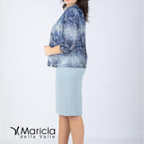 tubino con giacca sfumata GU705 INDACO MARICLA ELEGANCE 