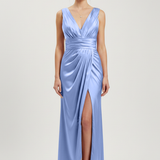 abito lungo con scollo sceso e spalla larga HC9682 INDACO MARICLA ELEGANCE 