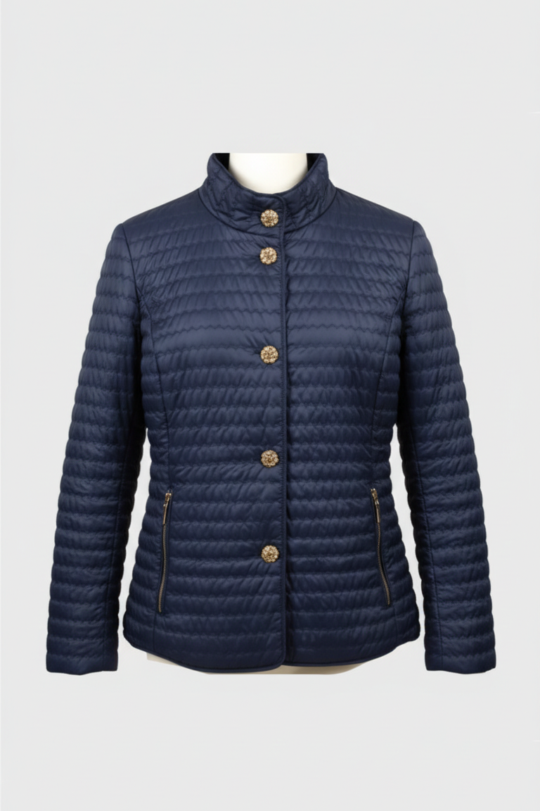 Piumino Light con Texture Diamante ADELE BLU MARICLA 