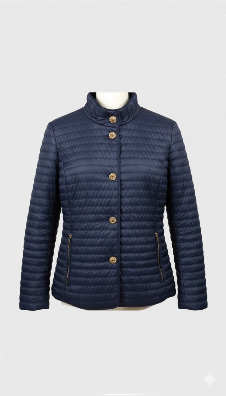 Piumino Light con Texture Diamante ADELE BLU MARICLA 