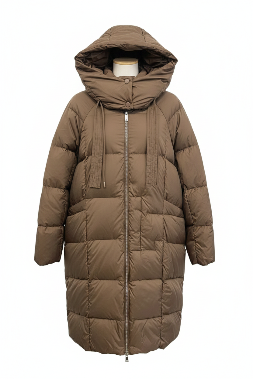 Giaccone piumino lungo oversize AZ6980 MORO MARICLA 