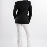 tailleur 3 pz bicolore pantalone zampa PF212TP NERO PAOLA FORTI 