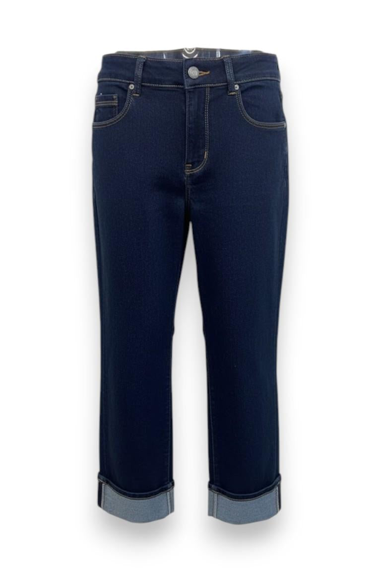 Pantalone di jeans scuro con piegone GH5968 BLU MARICLA 