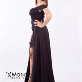 drappeggio con coda CAN8033 NERO MARICLA ELEGANCE 