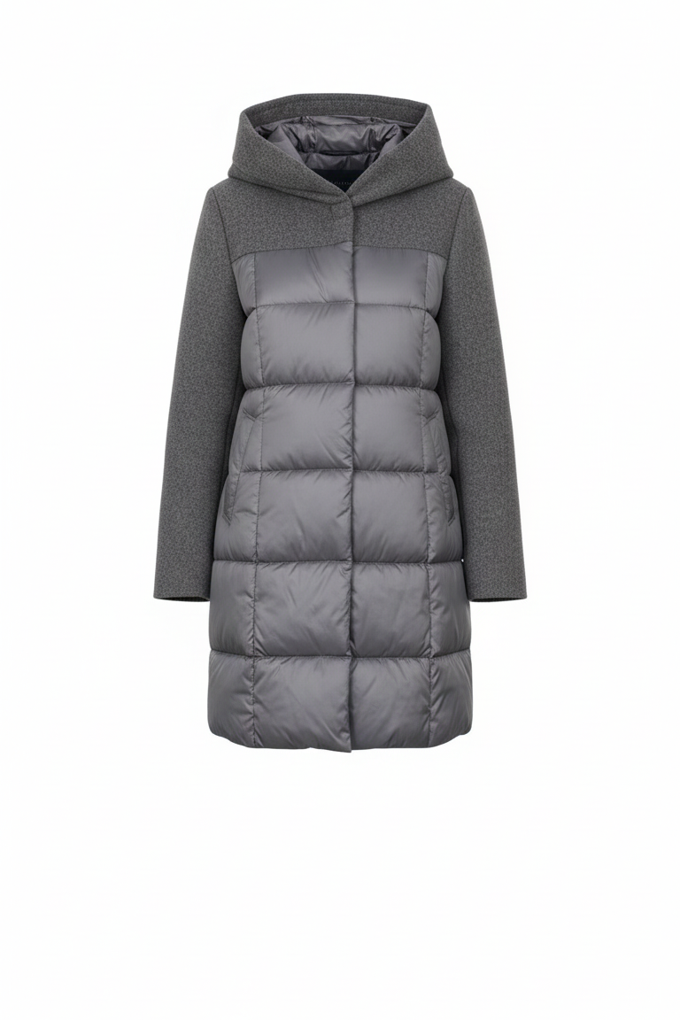 giaccone piumino e panno AZ79P GRIGIO MARICLA 