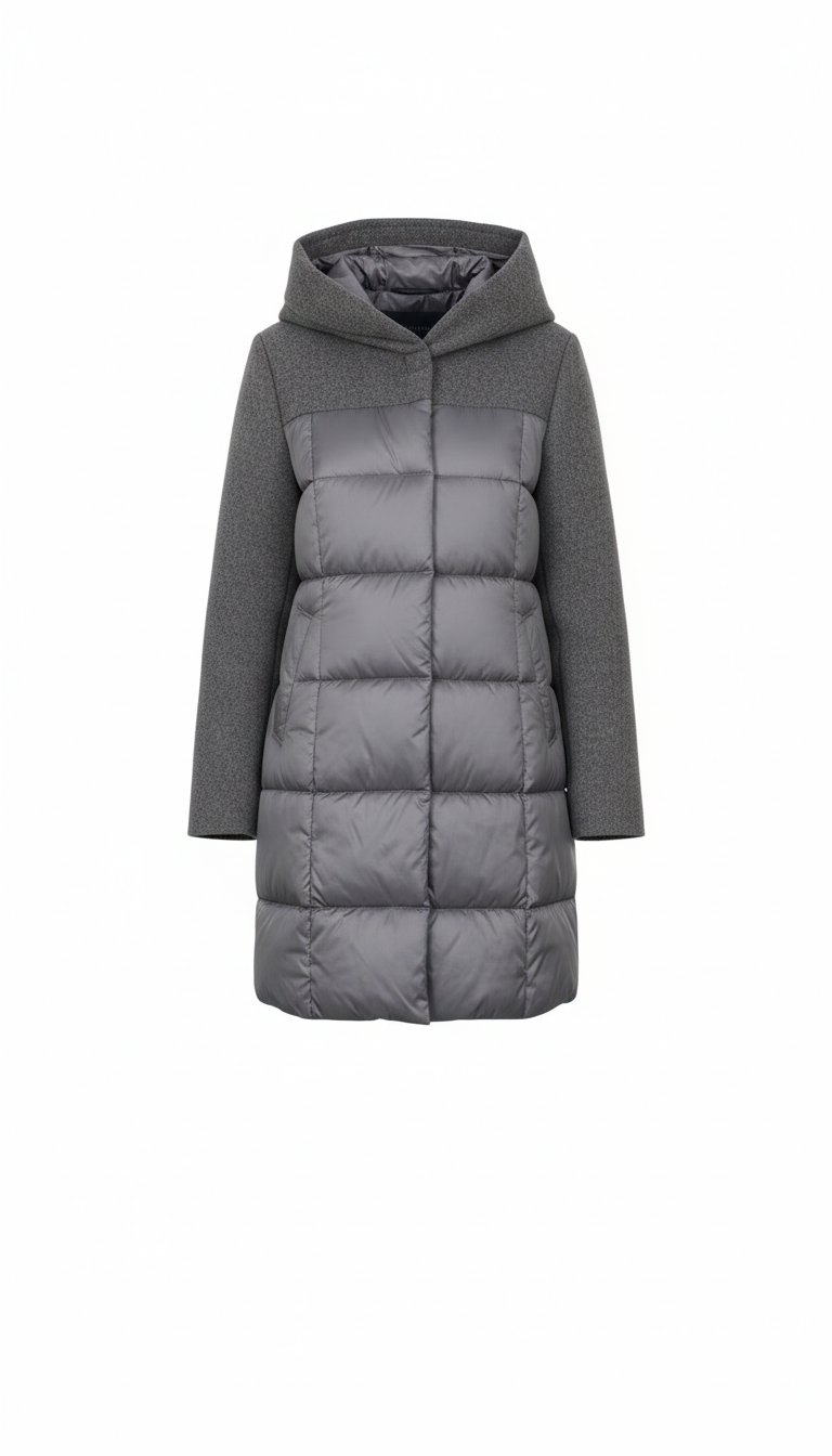 giaccone piumino e panno AZ79P GRIGIO MARICLA 