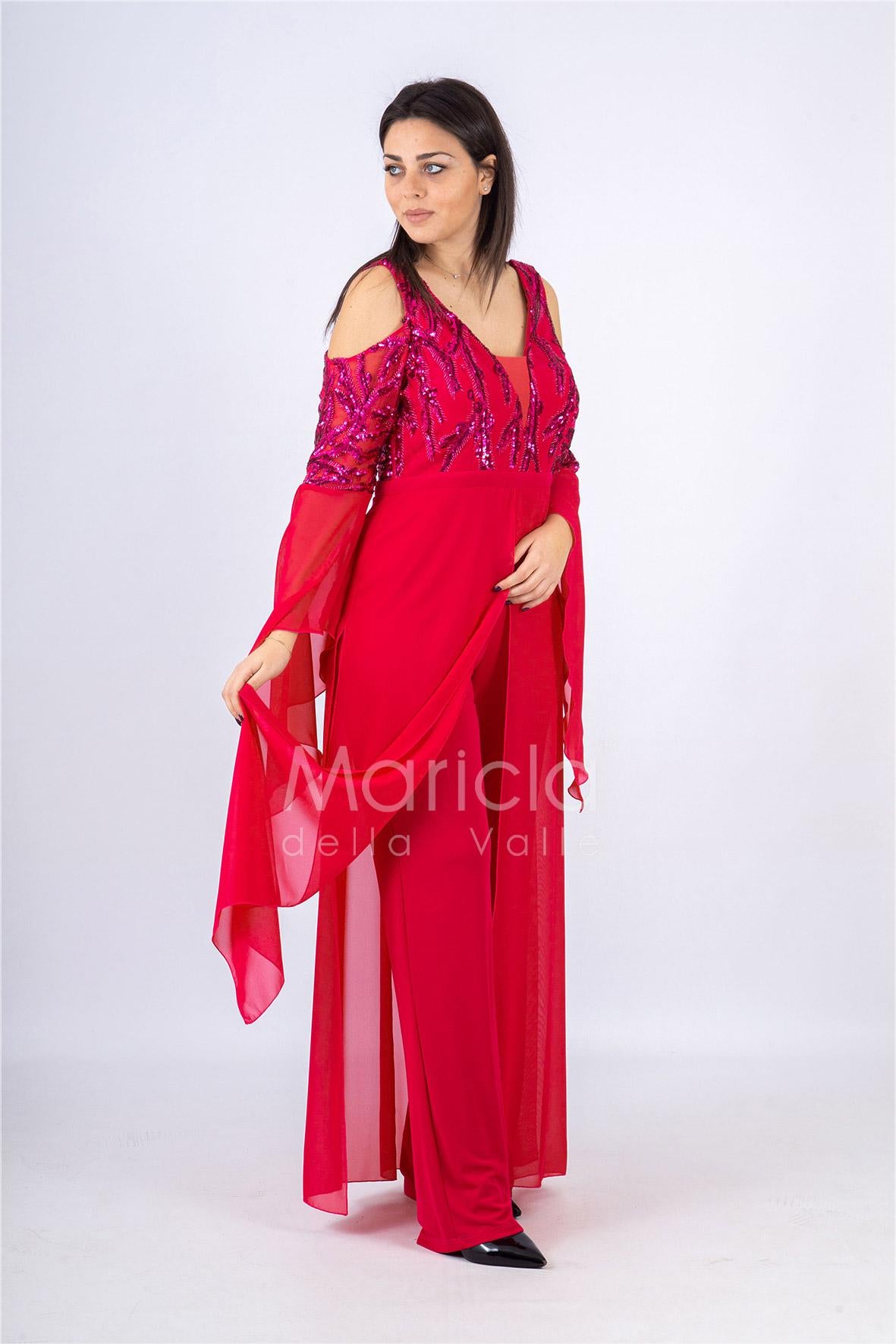 Tuta giromanica con corpetto PF510 FUXIA PAOLA FORTI 