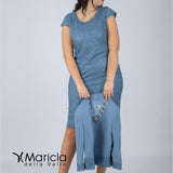 tubino pizzo con giacca GU570 POLVERE MARICLA ELEGANCE 