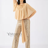 Tuta con pantalone paillettes LDR7 ORO LES DEMOISELLES 