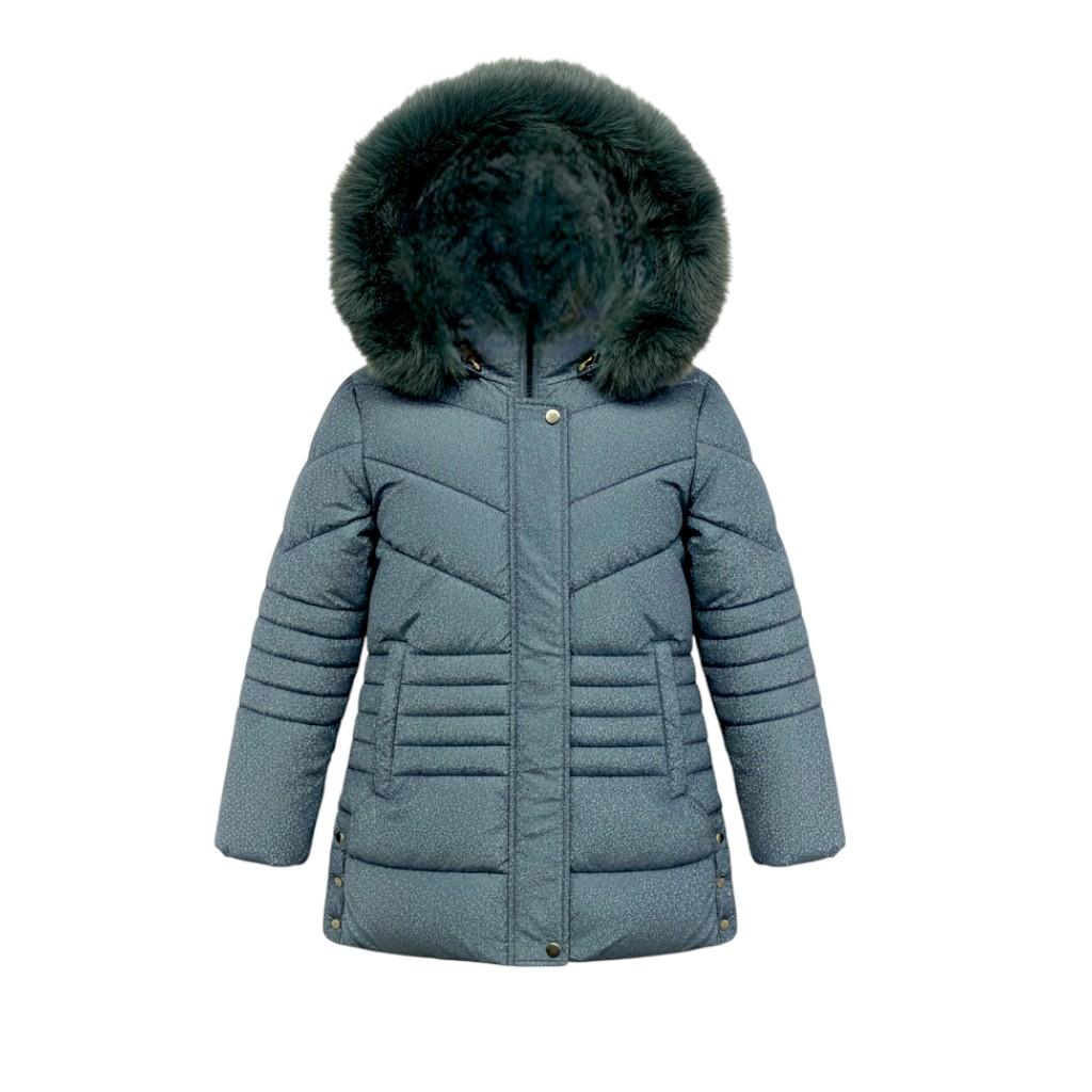 Giaccone piumino con pelliccia PLEAM PETROLIO MARICLA 