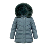 Giaccone piumino con pelliccia PLEAM PETROLIO MARICLA 