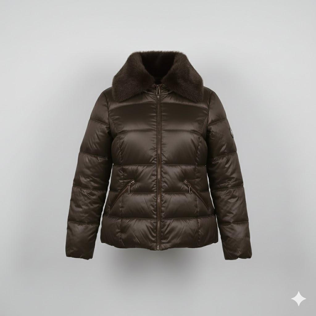 Giaccone piumino medio EC25251 MORO MARICLA 