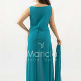 tuta con fiore SH901TU PETROLIO SHARON 