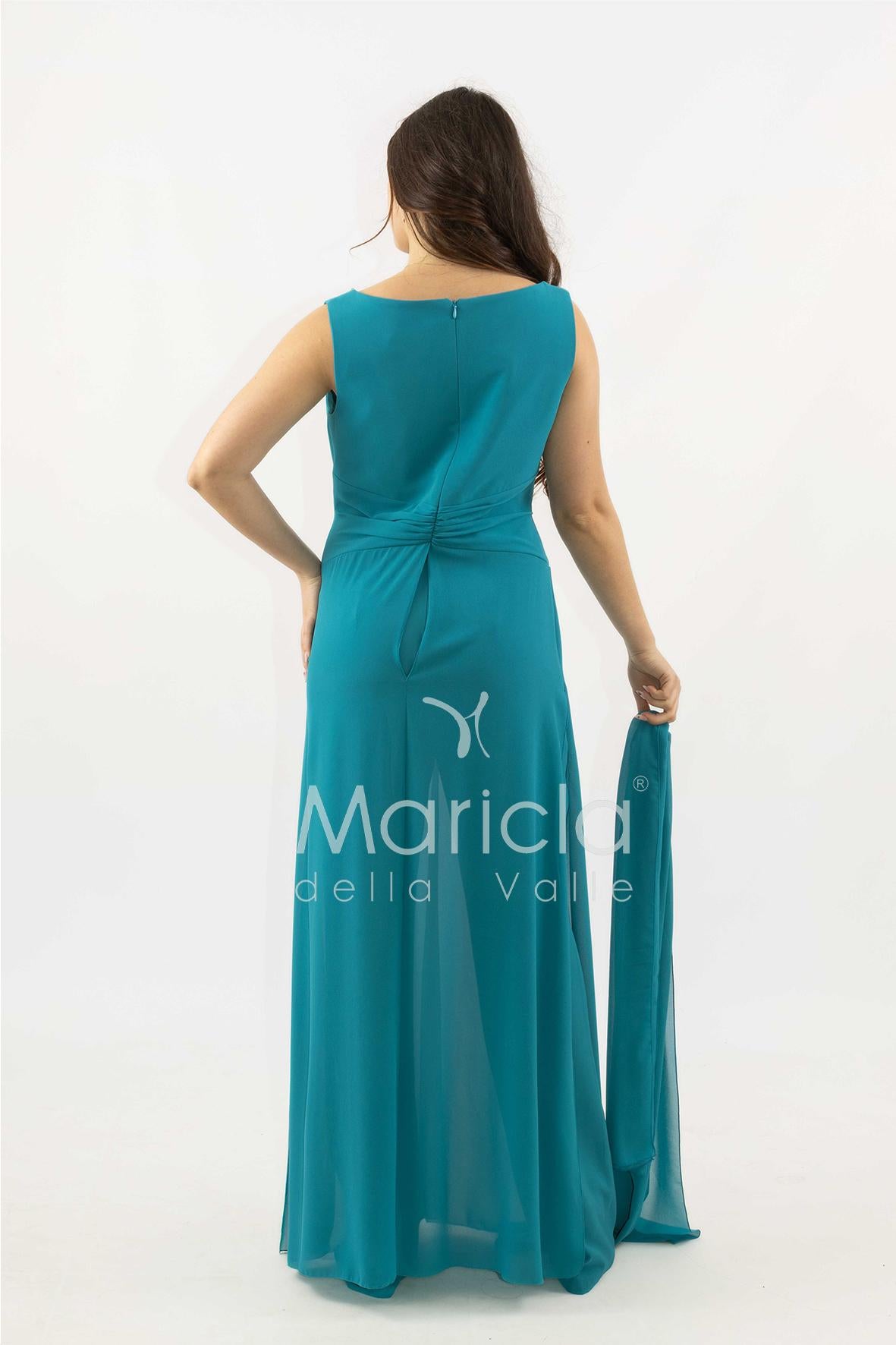 tuta con fiore SH901TU PETROLIO SHARON 