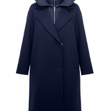 cappotto lungo doppio petto con piumino AZ70CA BLU MARICLA 