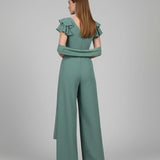 tuta con rouche spalle SH404TU SALVIA SHARON 