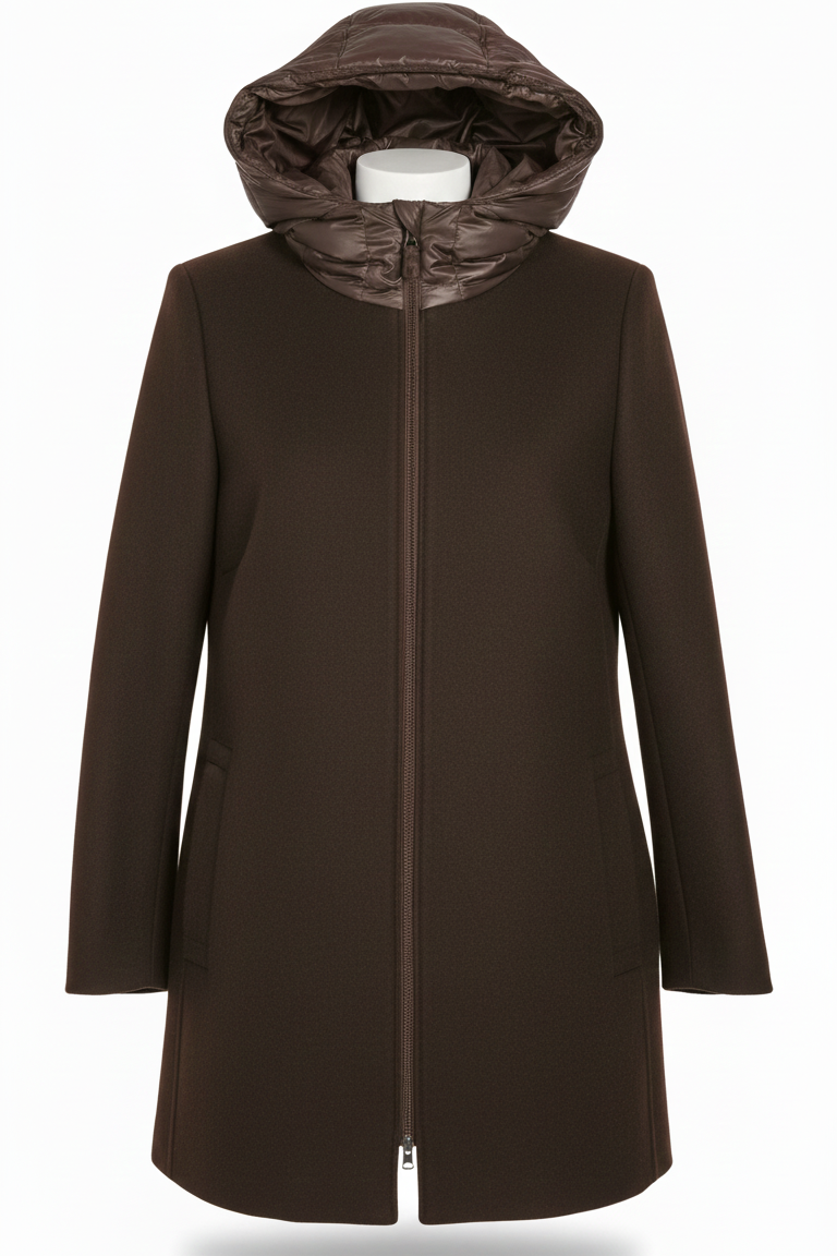 Giaccone in panno con cappuccio MARGARET MORO MARICLA 