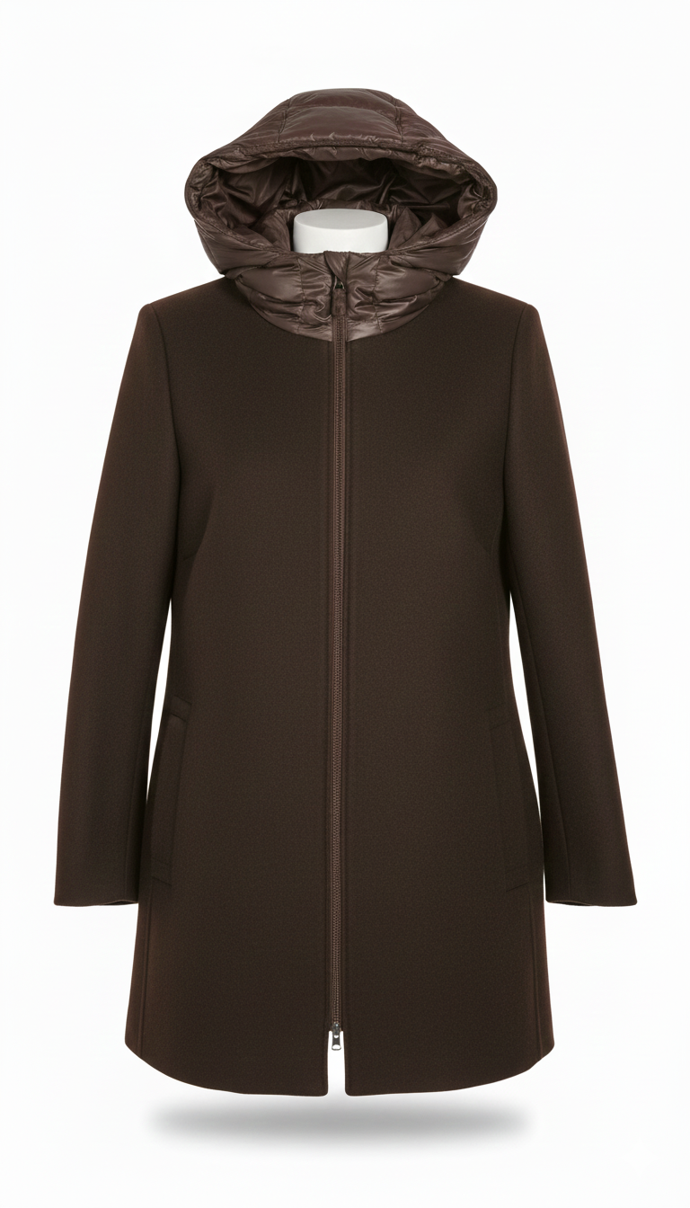 Giaccone in panno con cappuccio MARGARET MORO MARICLA 