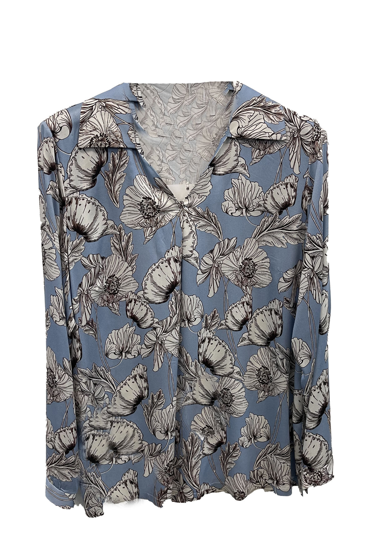 casacca fantasia collo in camicia DB10578 CELESTE MARICLA 